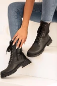 Pembe Potin Fermuarlı Rahat Taban Kadın Postal Bot 001-8533-22 - 10