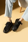 Pembe Potin Yüksek Taban Bağcıklı Comfort Kadın Sneakers 36-1050-25 - 6