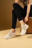 Pembe Potin Bağcıklı Triko Rahat Taban Kadın Sneakers 001-0022-24Z - 6
