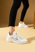 Pembe Potin Bağcıklı Triko Rahat Taban Kadın Sneakers 001-0022-24Z - 9