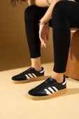 Pembe Potin Şerit Detaylı Kaymaz Taban Bağcıklı Kadın Sneakers 001-030-24Çt - 3