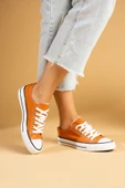 Pembe Potin Bağcıklı Rahat Taban Kadın Sneaker A3232-20Keten - 3
