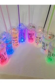 HUN Işıklı Pipetli Buz Efektli Bardak - 6