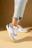 Pembe Potin Bağcıklı Ortopedik Kaymaz Kırılmaz Taban Konforlu Kadın Sneakers 001-2100-Mlila - 2