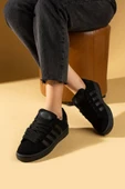 Pembe Potin Kalın Bağcıklı Şerit Detaylı Rahat Taban Kadın Sneakers 001-3458-25Siyah - 6