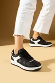 Pembe Potin Bağcıklı Ortopedik Kaymaz Kırılmaz Taban Konforlu Kadın Sneakers 001-2100-Sbeyaz - 1