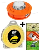 Otomatik Sarım Misina Başlık + Yedek Kare Misina 3.5 MM 40 Metre Çim Kesici Takım thumbnail 1