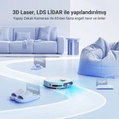 Ezvız RS20 Pro Robot Süpürge, Hepsi Bir Arada, 7200PA, Sıcak Su ile Paspas Yıkama, Sıcak Hava ile Paspas Kurutma, Otomatik Toz Boşaltma, Yapay Zeka ile Engellerden Kaçınma, Halı Algılama - 8