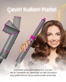 Mieco Aria 8 in 1  Uyumlu  Saç Kurutma ve Şekillendirme Seti - Pink - 3
