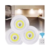 Uzaktan Kumandalı 3 Lü Spot Led Lamba Kablosuz Pilli Işıldak - 1