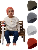 Bebek & Çocuk Pamuk Bere 4'lü Set Yumuşak Ve Hassas %100 Pamuk - 1