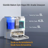 Ezvız RS20 Pro Robot Süpürge, Hepsi Bir Arada, 7200PA, Sıcak Su ile Paspas Yıkama, Sıcak Hava ile Paspas Kurutma, Otomatik Toz Boşaltma, Yapay Zeka ile Engellerden Kaçınma, Halı Algılama - 2