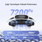 Ezvız RS20 Pro Robot Süpürge, Hepsi Bir Arada, 7200PA, Sıcak Su ile Paspas Yıkama, Sıcak Hava ile Paspas Kurutma, Otomatik Toz Boşaltma, Yapay Zeka ile Engellerden Kaçınma, Halı Algılama - 5