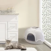Imac Gınger Kapalı Köşe Kedi Tuvaleti Gri/beyaz 52x52x44,5cm - 2