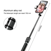 Mucit Home  Led Işıklı Selfie Çubuğu Bluetooth Kumandalı Kablosuz Tripot Selfie Monopod Selfie Stick - 2