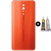 Oppo Reno Z Uyumlu Arka Pil Kapağı Turuncu + B7000 - 1