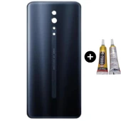 Oppo Reno Z Uyumlu Arka Pil Kapağı Siyah + B7000 - 1