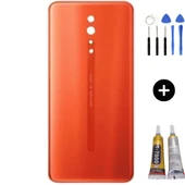 Oppo Reno Z Uyumlu Arka Pil Kapağı Turuncu + Montaj Seti - 1