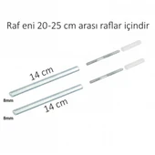 Gizli Raf Tutucu  14 cm x 8 mm, (Bir Takım) - 9