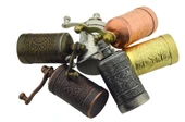 LUDIA Osmanlı Arması Motifli Baharat Değirmeni Gümüş Renk 2 li Set Top Küpe Hediyeli! - 5