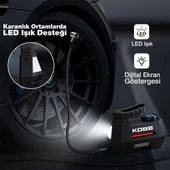 KOBB KB180 12Volt 150 PSI Ayarlanabilir Dijital Basınç Göstergeli Lastik Şişirme Pompası - 3