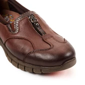 Forelli 29444-G Taba Kadın Günlük Deri Comfort Ayakkabı - 2