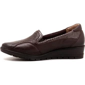 Forelli 25109-H Kahve Kadın Günlük Deri Comfort Ayakkabı - 3