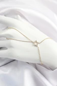 Pirinç Gold Renk Zirkon Taşlı Yıldız Model Şahmeran - 1