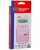 Kraf Bilimsel Fonksiyonlu Hesap Makinesi Pembe HM300 - 1
