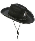 Çocuk Kovboy Şapkası Sheriff Şapkası Siyah Renk thumbnail 2