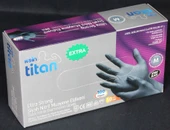 Koin Titan Extra Siyah Nitril Muayene Eldiveni Pudrasız Ultra Strong Medium M - 1