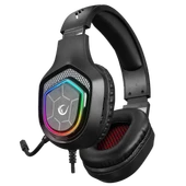 RAMPAGE RM-K90 VECTOR SİYAH RGB LED 3.5MM GAMING MİKROFONLU OYUNCU KULAKLIĞI - 3