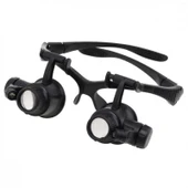 Gözlük Modeli 10X 15X 20X 25X Lens 2 Led Işıklı Büyüteç - 4