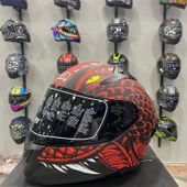 MTS M-801 SNAKE Full Face DRAGLAX RED - 3