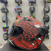 MTS M-801 SNAKE Full Face DRAGLAX RED - 4