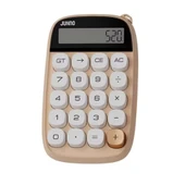 Sevimli Kare Tuşlu 10 Haneli Ldc Ekran Hesap Makinası Kahverengı - 1