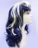 Siyah Altın Renk Dracula Vampir Cadı Peruğu Parti Peruğu thumbnail 2