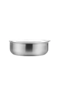 6 Parça Aldip Çelik Saklama Kabı Seti 3'lü (16-18-20 cm) - Şeffaf Kapaklı Metal Saklama Kabı - 5
