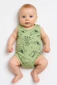 Dino Geniş Askılı Bebek Çıtçıtlı Body - 1