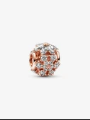 Pandora Işıltılı Herbaryum Yuvarlak Charm 14 ayar pembe altın kaplama - 1