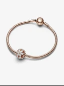 Pandora Işıltılı Herbaryum Yuvarlak Charm 14 ayar pembe altın kaplama - 3