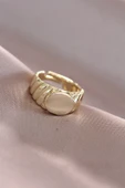Gold Metal Kadın Yüzük - TJ-BYK1545 thumbnail 1