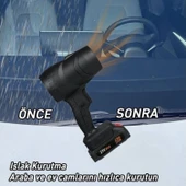 Kraft Hart Jet Turbo Hava Üfleyici Fan Yaprak Üfleme Araba Cam Balkon Su Lekelerini Yağmur Suları Kurulama Fanı thumbnail 6