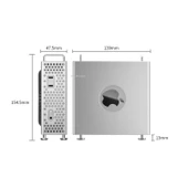 Mac Mini M4-M4 Pro için Alüminyum Dikey Stand Koruyucu Kılıf Kompakt Masaüstü Çözümü - 3