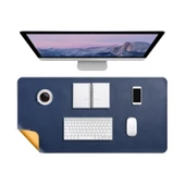 Masa Desk Mat 90x45 cm – Geniş Çift Taraflı Deri Mouse Pad Kaymaz Masa Koruyucu thumbnail 4