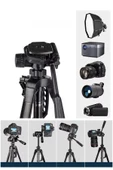 Farway Profesyonel Alüminyum Tripod 360° Ayarlanılabilir Panoramik Başlık Su Terazili Telefon Tutucu 175cm - 3