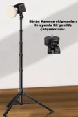 Farway 360 Derece Ayarlanılabilir 4 Kademeli Alüminyum Telefon Tutucu Tripod Monopod Selfie Çubuğu 210 cm Çantalı - 4