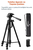 Farway Profesyonel Alüminyum Tripod 360 derece  Ayarlanılabilir Panoramik Başlık Su Terazili Telefon Tutucu 175cm - 6