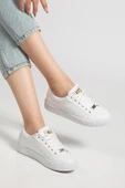 Kadın Casual Spor Ayakkabı Beyaz İnce Taban Bağcıklı thumbnail 2