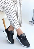 Fiert Siyah Cilt Bağcıklı Spor Ayakkabı thumbnail 3